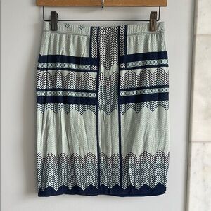 Max Studio | Chevron Patterned Skirt - Blue & White